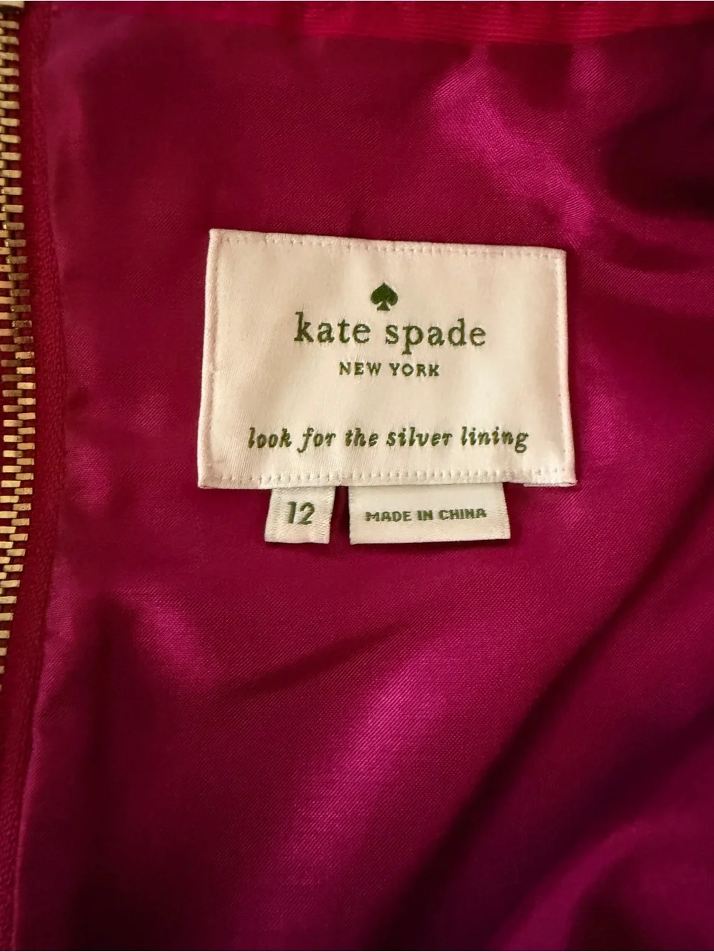 ♠️ Kate Spade Sleeveless Cocktail Dress with Ruffled Neck - Fuschia Sz 12